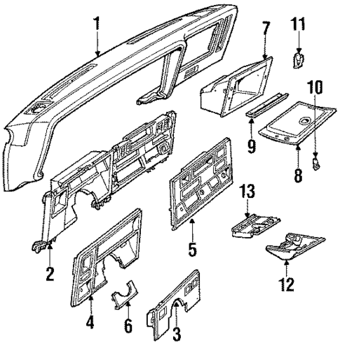 Instrument Panel for 1989 Oldsmobile Custom Cruiser #0