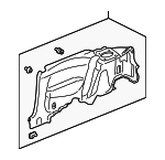 83732S00A01ZB - Body: Lower Quarter Trim for Honda: Civic Image