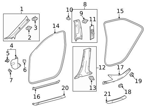 Interior Trim - Pillars for 2020 Toyota Camry #0