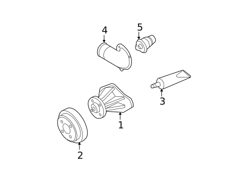 Water Pump for 2000 Nissan Xterra #0