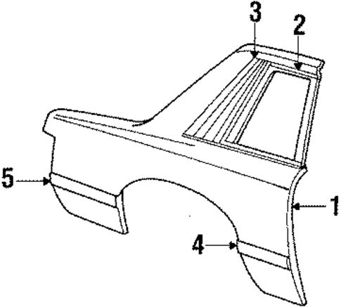 Quarter Panel for 1986 Mercury Capri #0