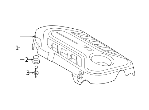 Engine Appearance Cover for 2018 Hyundai Santa Fe Sport #0
