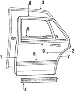 20662073 - Body: Door Shell for Buick: LeSabre | Oldsmobile: Delta 88 | Pontiac: Bonneville Image