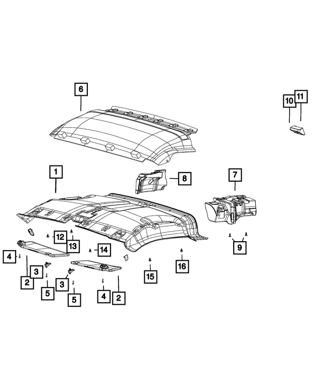 5MH19LDMAA - Interior Trim: Roof Bracket for Mopar Image image