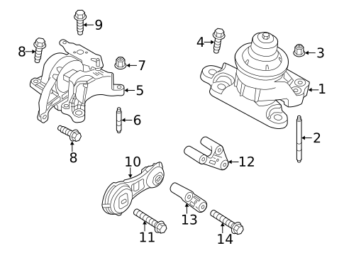 Engine & Trans Mounting for 2012 Ford Explorer #0