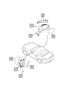 68332597AA - Doors, Door Mirrors and Related Parts: Outside Rearview Mirror, Right for Fiat: 124 Spider Image