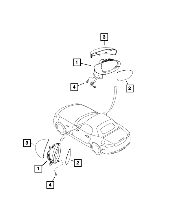 « 68332597AA – Doors, Door Mirrors and Related Parts : Extérieur Arrière Retroviseur, Côté Droit pour Mopar Image »