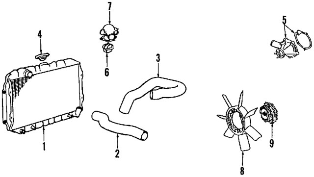 MB538804 - : Lower Hose for Mitsubishi Image