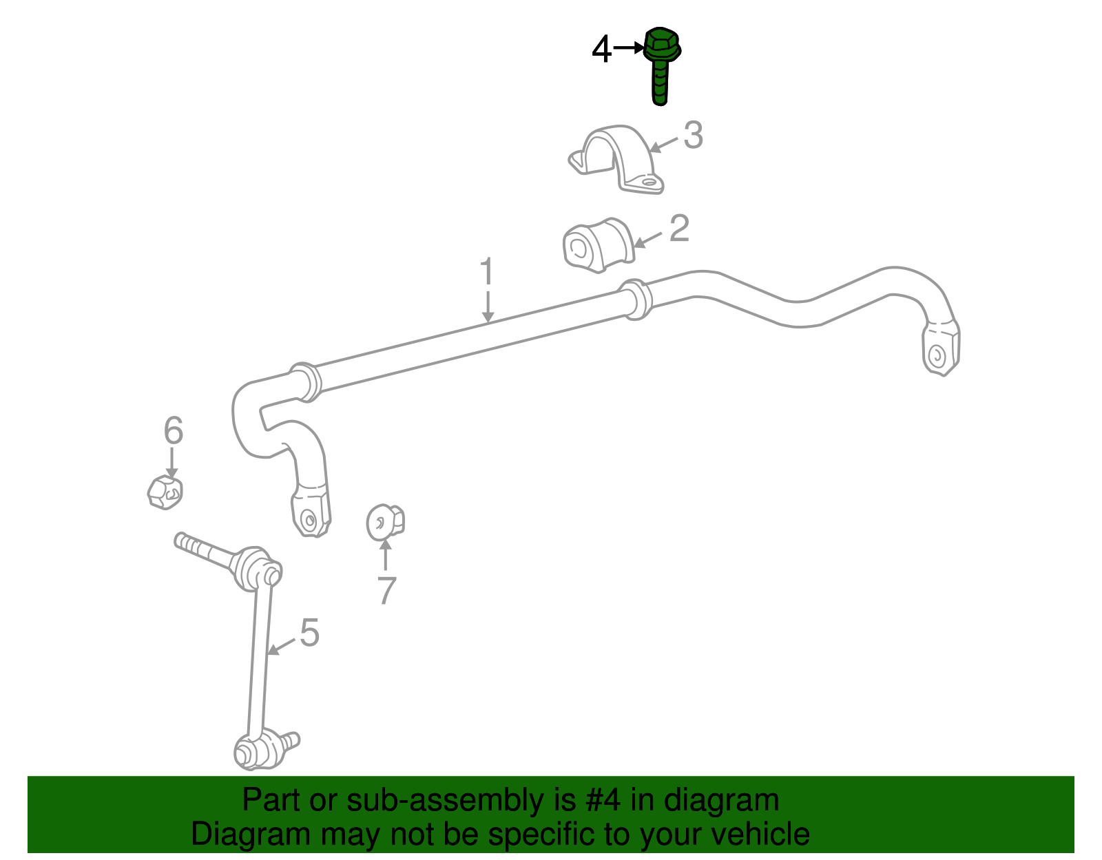 Suspension Stabilizer Bar Bracket Bolt - Porsche (N-104-043-06)