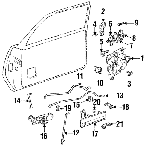 Lock & Hardware for 1997 Oldsmobile Achieva #1