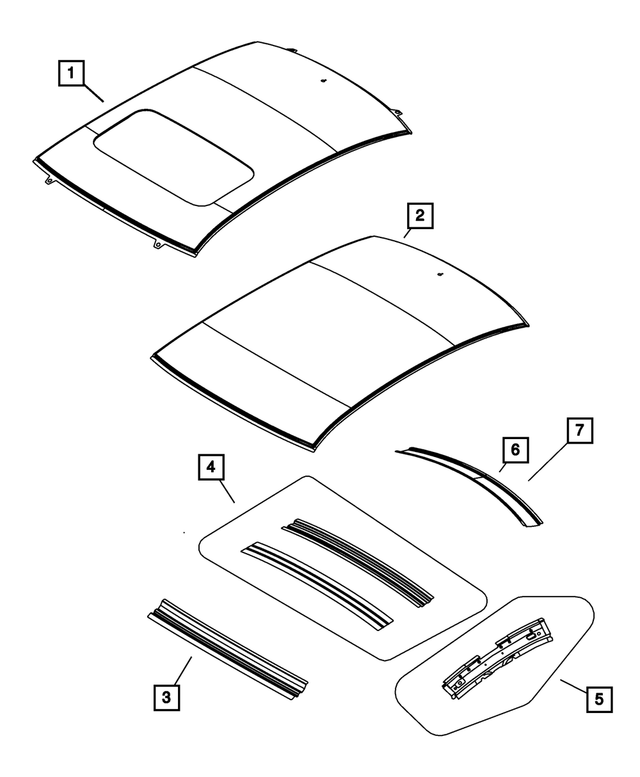 5008752AC - Body Sheet Metal Except Doors: Roof Rear Header for Chrysler: 200, Sebring Image