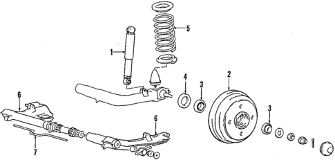 Rear Suspension for 1989 Hyundai Excel #1