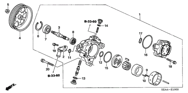 P.S. Pump (1) for 2004 Acura TSX #0