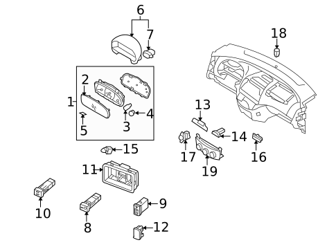 Cluster & Switches for 2012 Hyundai Elantra #0