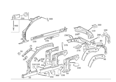 Side Panels for 1999 Mercedes-Benz CL500 #0