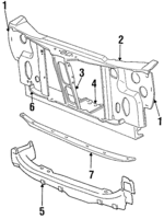 4655816 - Cooling System: Radiator Support for Chrysler: LeBaron | Dodge: Daytona Image