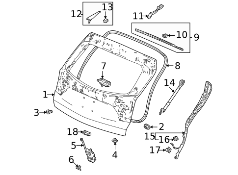 Liftgate for 2023 Acura MDX #0