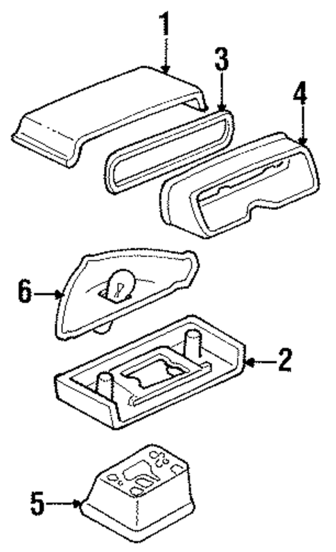 High Mounted Stop Lamp for 1991 Pontiac Grand Am #0