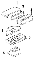 5975772 - Electrical: High Mount Lamp for Buick: Skylark, Somerset | Oldsmobile: Calais, Cutlass Calais | Pontiac: Grand Am Image
