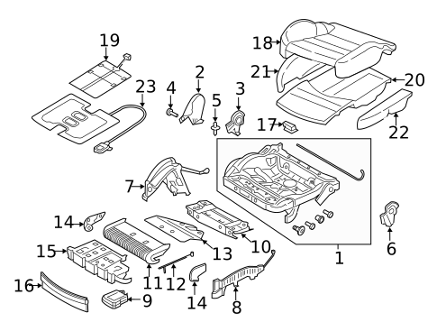 Front Seat Components for 2017 Audi RS7 #1