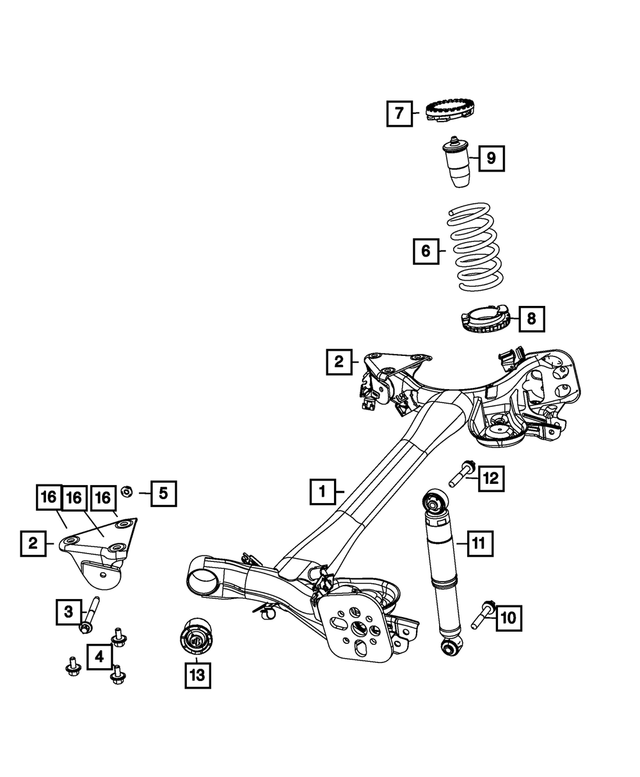 4670609AF - : Rear Axle Assembly for Mopar Image
