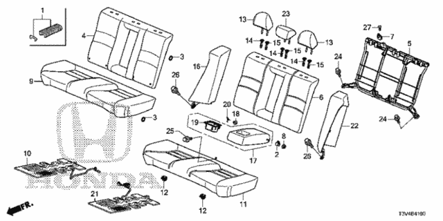 Rear Seat for 2014 Honda Accord #0