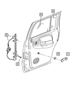 55256573AH - Doors and Related Parts: Rear Door Window Regulator, Left for Mopar Image image