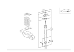 2103203913 - Springs, Suspension and Hydraulics: Suspension Strut for Mercedes-Benz Image