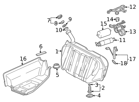 Fuel System Components for 1998 Mercedes-Benz E430 #0