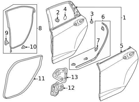 Door & Components for 2024 Acura TLX #1