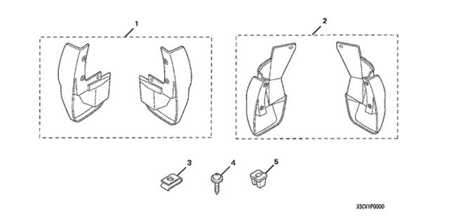 Splash Guard (1) for 2004 Honda Element #0