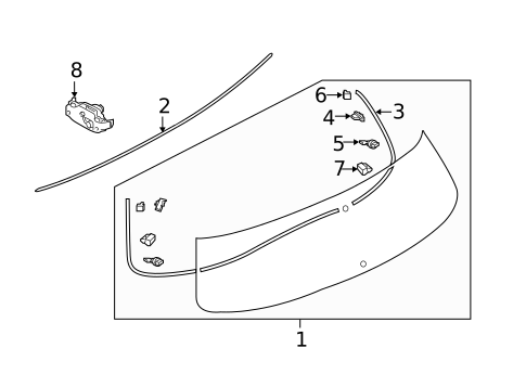 Glass - Lift Gate for 2020 INFINITI QX80 #0