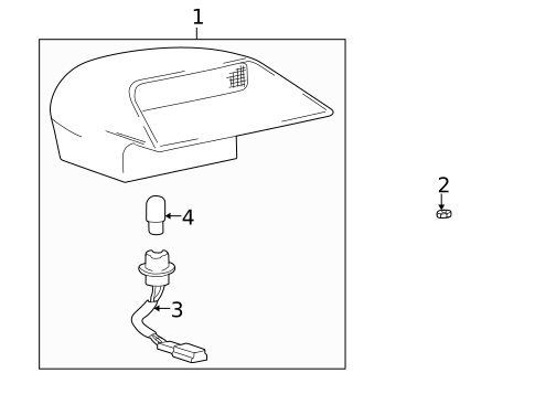 High Mounted Stop Lamp for 2001 Hyundai XG300 #0