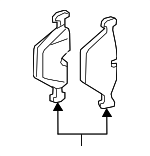 34116851269 - : Front Pads for BMW: 528i, 528i xDrive, 550i, 750i, 750Li Image