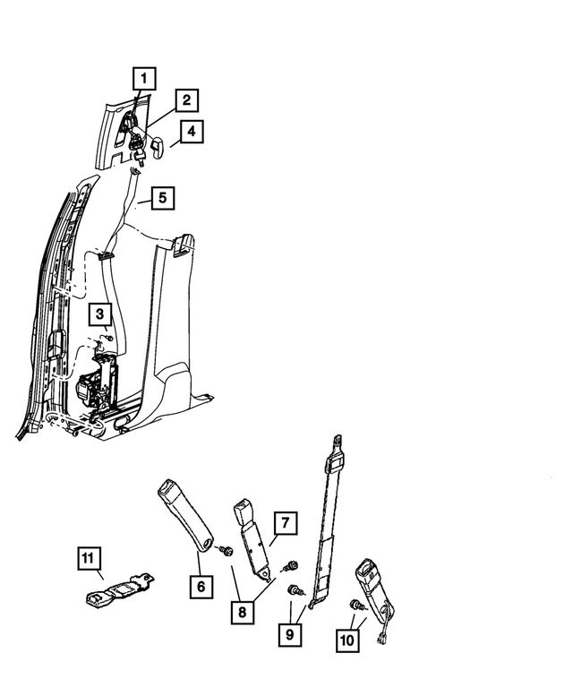 6036773AA - Restraints: Pan Head Screw for Mopar Image