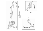 W719465S439 - Body: Seat Belt Lap And Shoulder Belt Screw for Ford Image