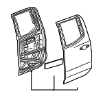 85560307 - Body: Door Shell for Chevrolet: Silverado 2500 HD, Silverado 3500 HD | GMC: Sierra 2500 HD, Sierra 3500 HD Image