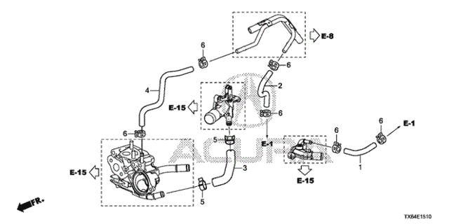 Water Hose (2.0L) for 2014 Acura ILX #0