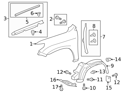 Fender & Components for 2016 Lexus LX570 #0