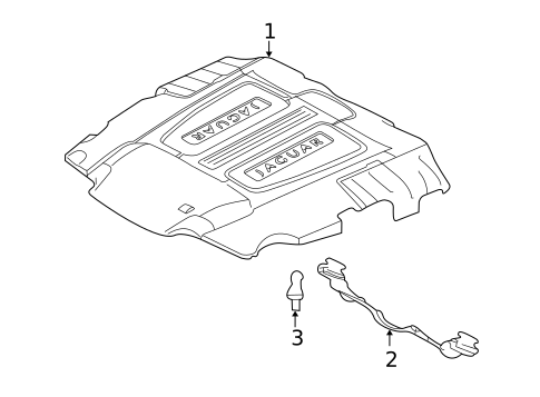 Engine Appearance Cover for 2013 Jaguar XJ #0
