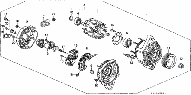 Alternator (Denso) for 2000 Honda Civic #0