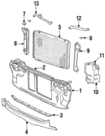 4490391 - Cooling System: Support Assembly for Chrysler: Executive Limousine, LeBaron, New Yorker, Town &amp; Country | Dodge: 600, Aries Image