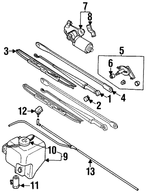 Wiper & Washer Components for 1991 Isuzu Rodeo #1