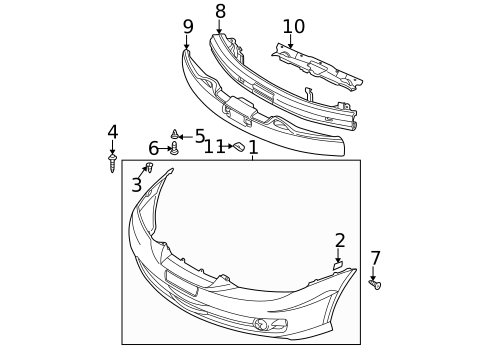 Bumper & Components - Front for 2006 Hyundai Tiburon #0