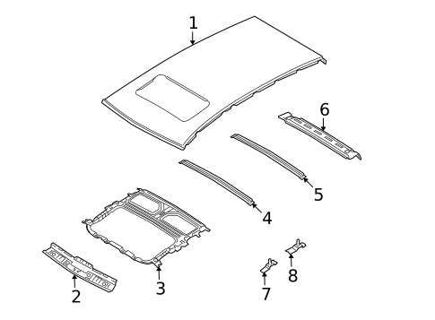 Roof & Components for 2012 Hyundai Elantra #1