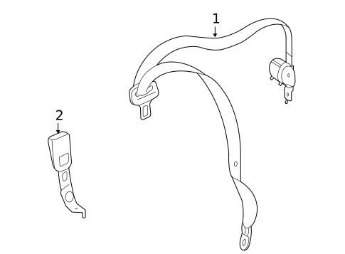 Rear Seat Belts for 2009 Mercedes-Benz ML320 #0