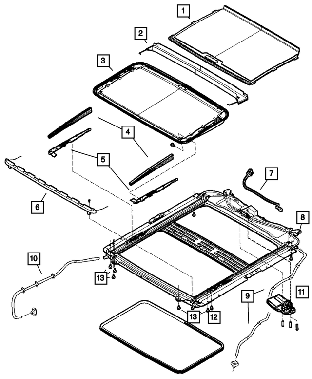 5137556AA - Body Sheet Metal Except Doors: Sunroof Wiring for Mopar Image image