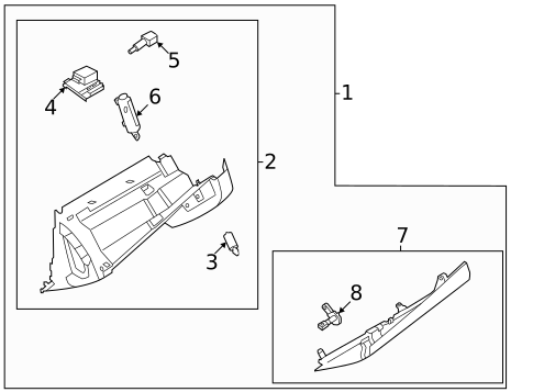 Glove Box for 2022 Nissan Rogue #0