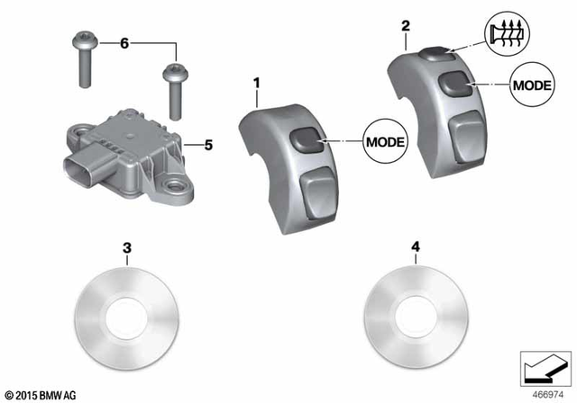 61318567720 - Maintenance &amp; Technology: Combination Switch Right for BMW-Motorrad Image