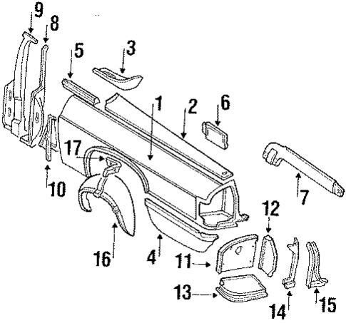 Quarter Panel for 1986 Jaguar XJS #0